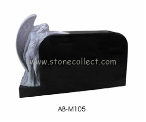 Mongolia Black Granite Tombstone AB-M105