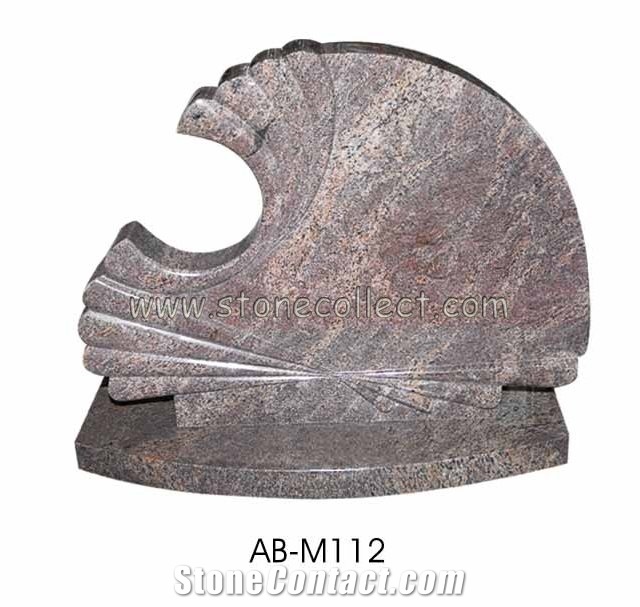 Multicolor Granite Tombstone AB-M112