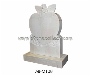 White Marble Tombstone AB-M108