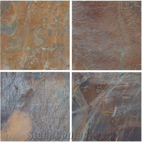 China Brown Slate Slabs & Tiles