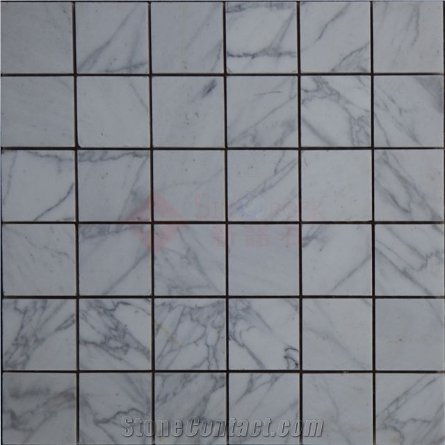 Statuario Marble Mosaic, White Marble Mosaic