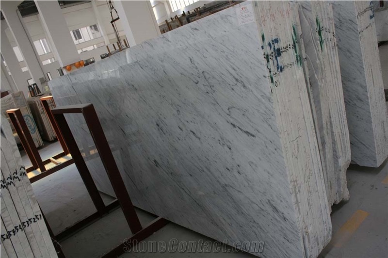 White Carrara Marble Slab, Italy White Marble