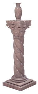 Beige Marble Pedestal Column
