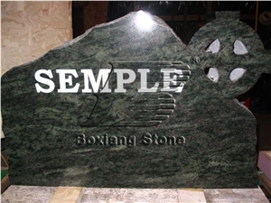 Green Granite Tombstone