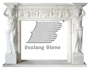 White Marble Fireplace