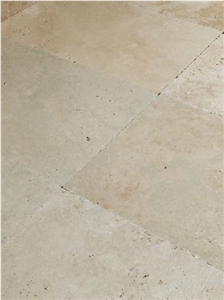 Tumbled Denizli Travertine Floor Tiles, Turkey Beige Travertine