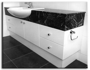 Nero Marquina Marble Bath Top, Black Marble