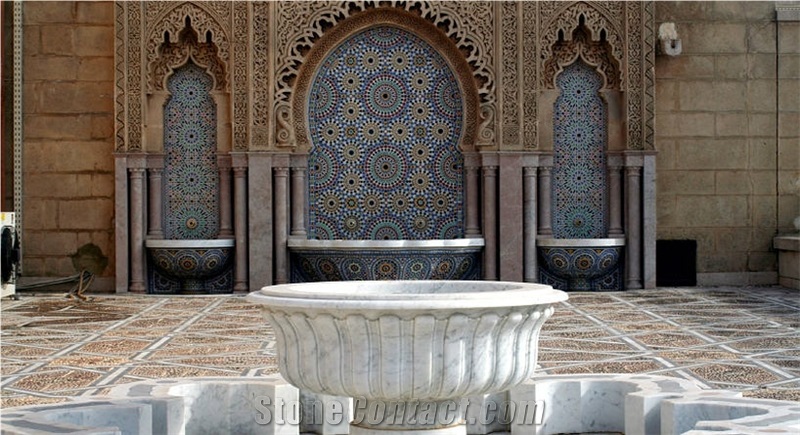 Burdur White Marble Mosque Fountain