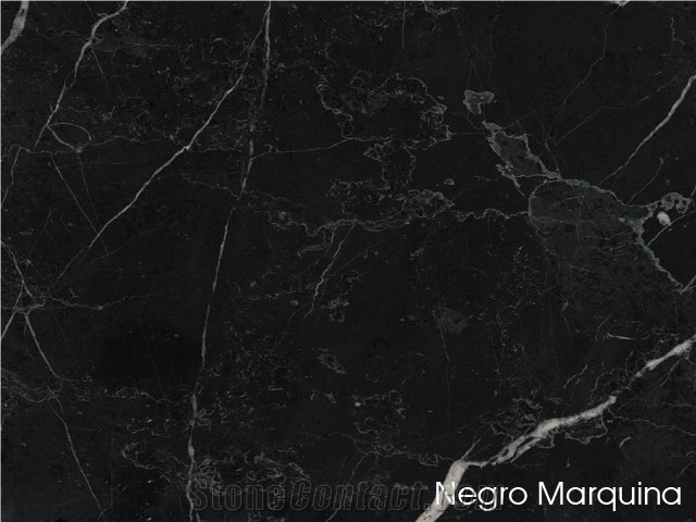Nero Marquina Marble Tile, Spain Black Marble