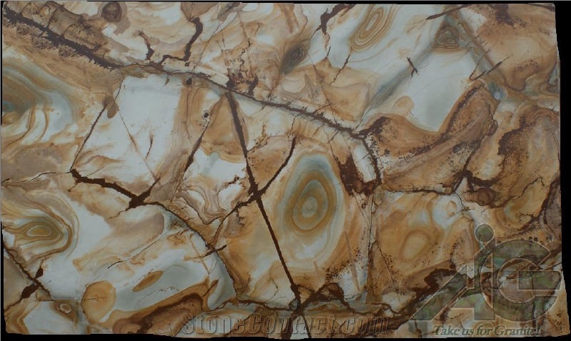 Stone Wood Quartzite Slabs, Brazil Yellow Quartzite