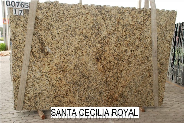Giallo Santa Cecilia Granite Slab, Brazil Yellow Granite
