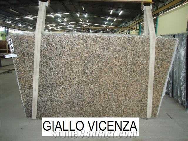 Giallo Vicenza Granite Slab, Brazil Yellow Granite