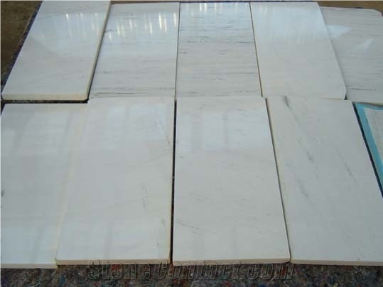 Bianco Polaris Marble Tile, Macedonia White Marble