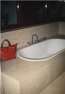 Vratza Limestone Bath Tub Surround, Beige Limestone