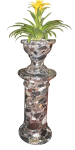 Brown Marble Flower Pot