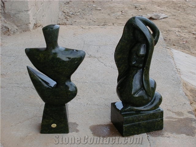 Black Marble Abstract Sculpture