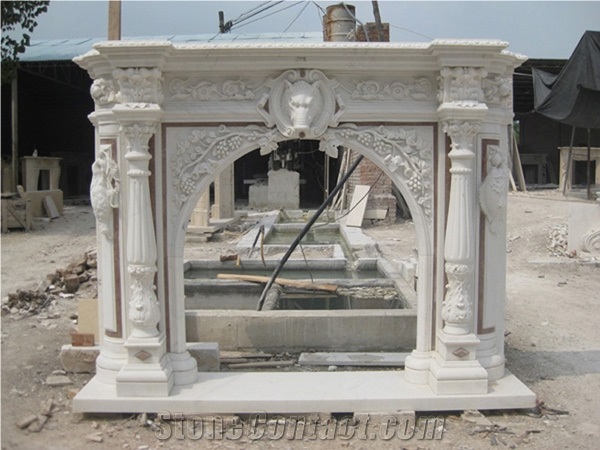 White Marble Fireplace