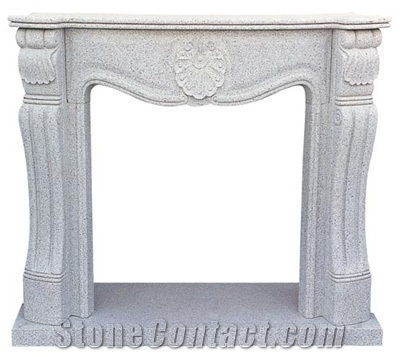 Grey Granite Fireplace Mantel