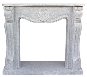 Grey Granite Fireplace Mantel