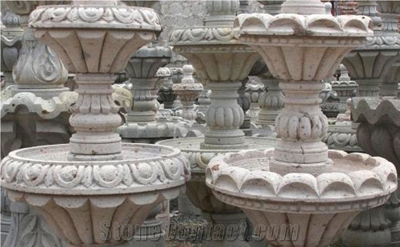 Gris Remedios Cantera Fountains, Grey Cantera Urban Fountains