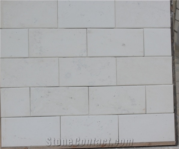 Corinthian Limestone Mosaic Tile, White Limestone