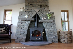 Grey Sandstone Fireplace