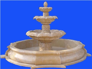 Beige Marble Garden Home Fountain