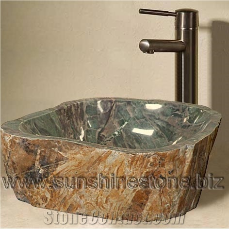Royal Cobble Sink, Green Granite Sink