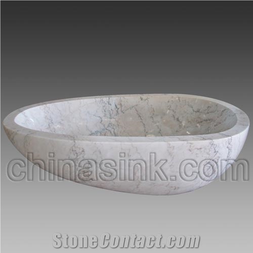 Stone Bathtub, White Marble Bathtub