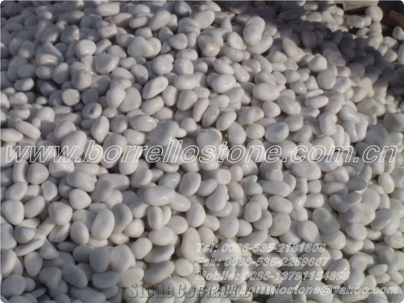 Absolute White Pebble, Pure White Marble Pebbles