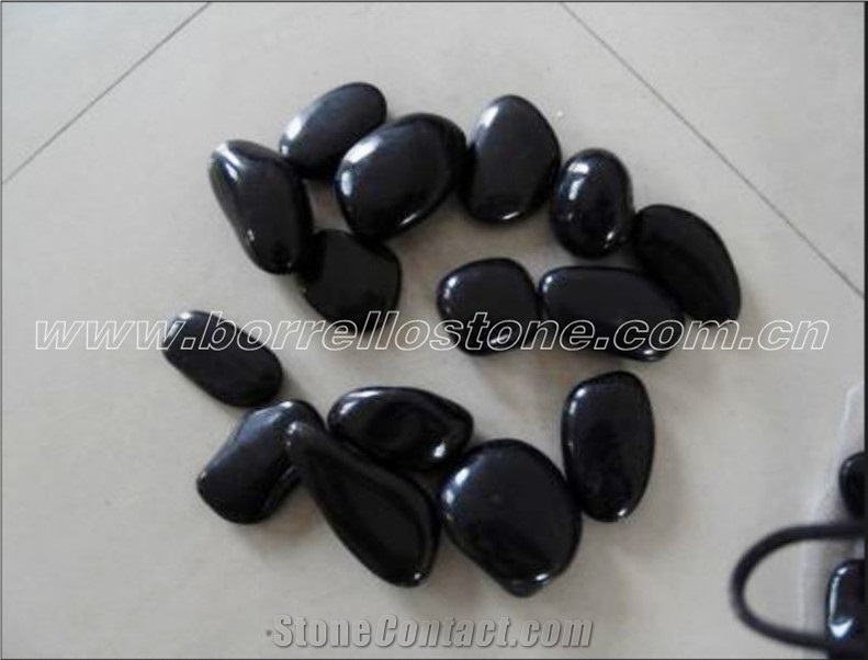 River Pebble, Black Pebble Stone, Natural Stone Black Marble Pebble Stone