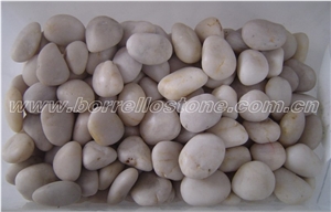 White Polished Pebble, Natural Stone White Onyx Polished Pebble