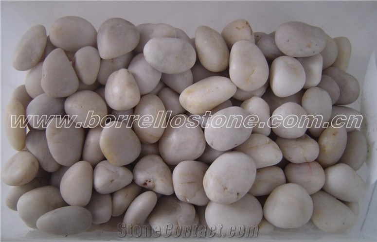 White River Pebble, Natural Stone White Onyx Pebbles