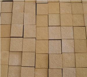 China Yellow Sandstone Cobbles,Cube Stone/Cubic Stone for Exterior Pavers