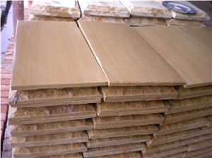 Good Price-China Light Yellow Wooden Vein Sandstone Tiles for Wall Cladding