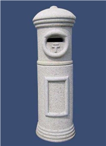 Stone Carving Mailbox / Postbox, G655 White Granite Mailbox