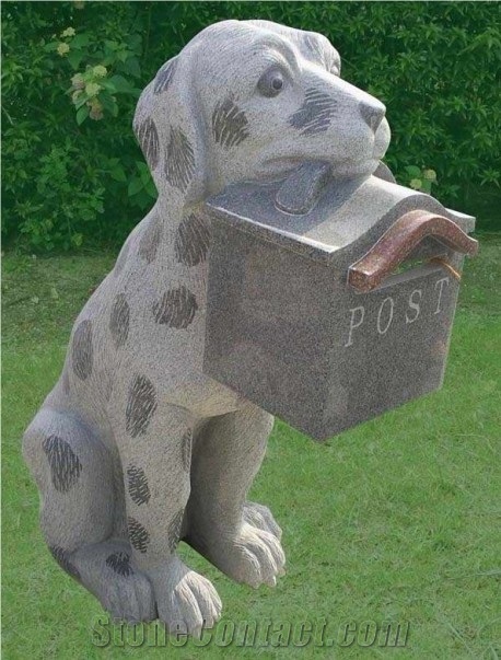 Stone Mailbox /postbox, G655 Grey Granite Mailbox