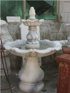 White Marble Carved Fountain/Exterior Fountains/Landscaping Stone