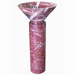 Rosa Lepanto Marble Sink, Rosa Levanto Red Marble Sink