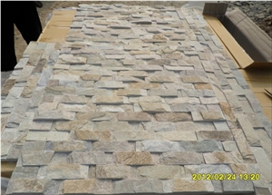 Beige Quartzite Ledge Stone ,Wall Cladding