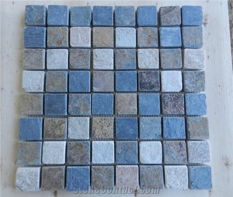 Slate Stone Mosaic, China Grey Slate Mosaic