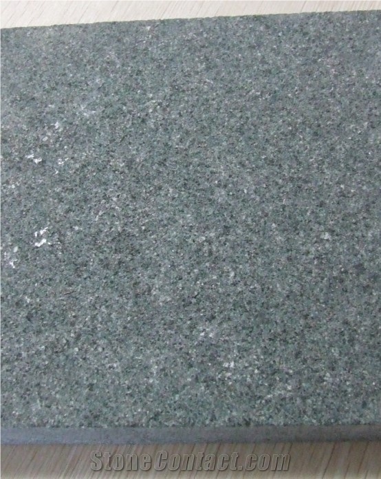 Forest Green China, Flamed Green Granite