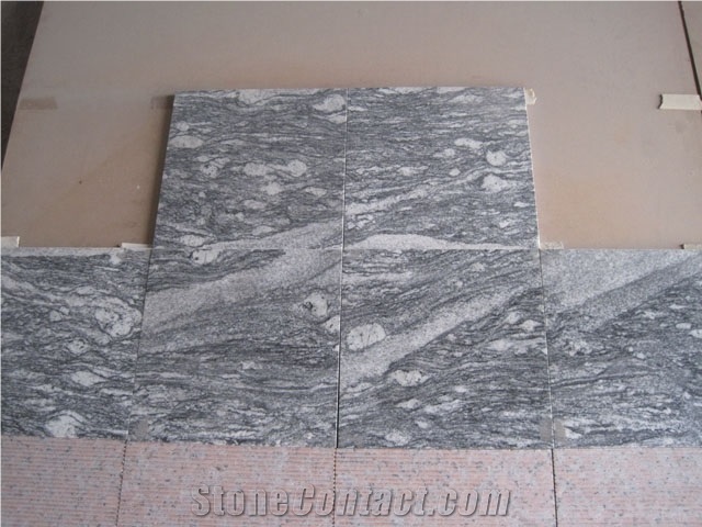 Wave White Granite Tiles