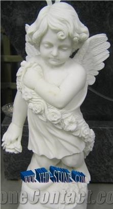 Angel Statue, White Marble Statue