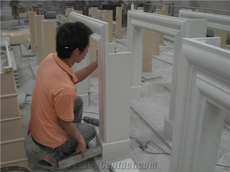 Stone Fireplace Surround Man Made Marble Fireplace From China