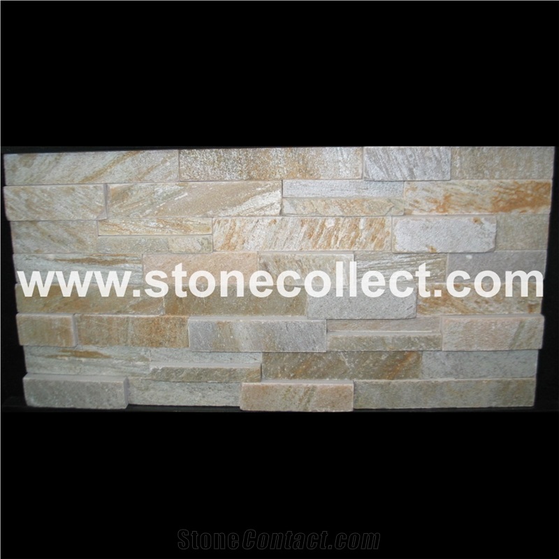 Yellow Quartzite Tile for Wall Cladding AB014