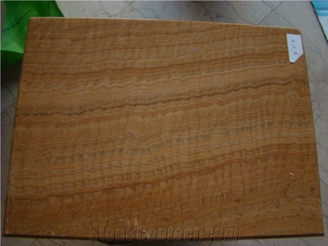Wood Yellow Marble Slabs & Tiles, China Yellow Marble