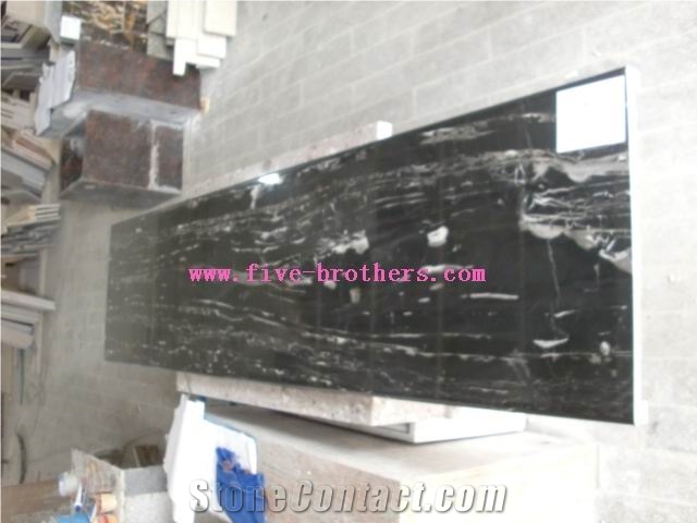 Silver Dragon Marble Table Top, Silver Dragon Black Marble Table Tops