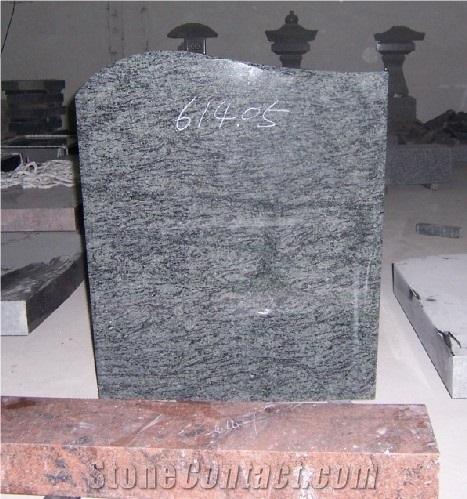 Granite Gravestone, Headstone, China Green Granite Gravestone