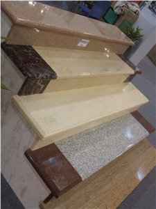 Multicolor Red Granite Step, Granite Stairs and St